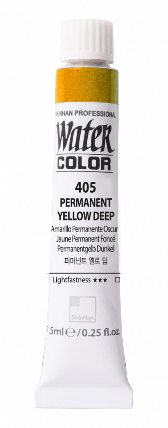 Акварель ShinHanart PRO Water Color 7,5 мл №405 Желтый темный SH-1220070-0405 - фото 1