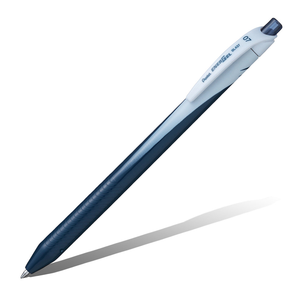 Купить Гелевая ручка автомат Pentel Energel 0, 7 мм одноразовая, темно-синий стержень, Япония