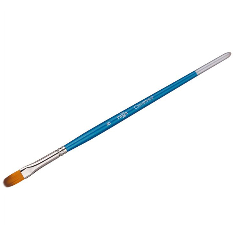 Кисть синтетика плоскоовальная Гамма короткая ручка кисть для каллиграфии бык 3 гамма бамбуковая ручка