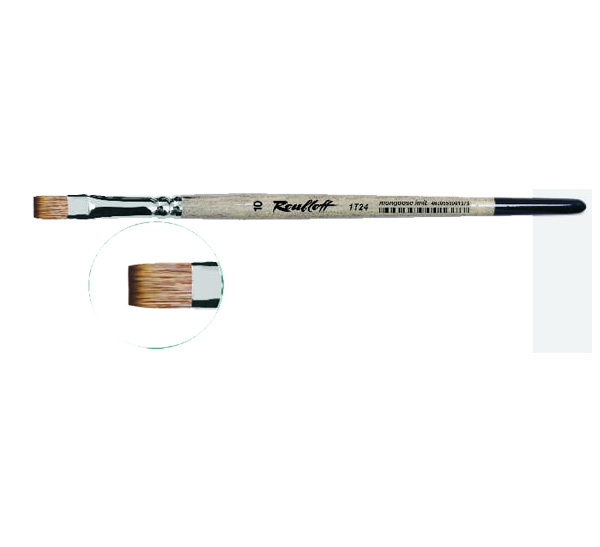 Кисть синтетика мангуст имитация №10 плоская Roubloff "1Т24" короткая ручка