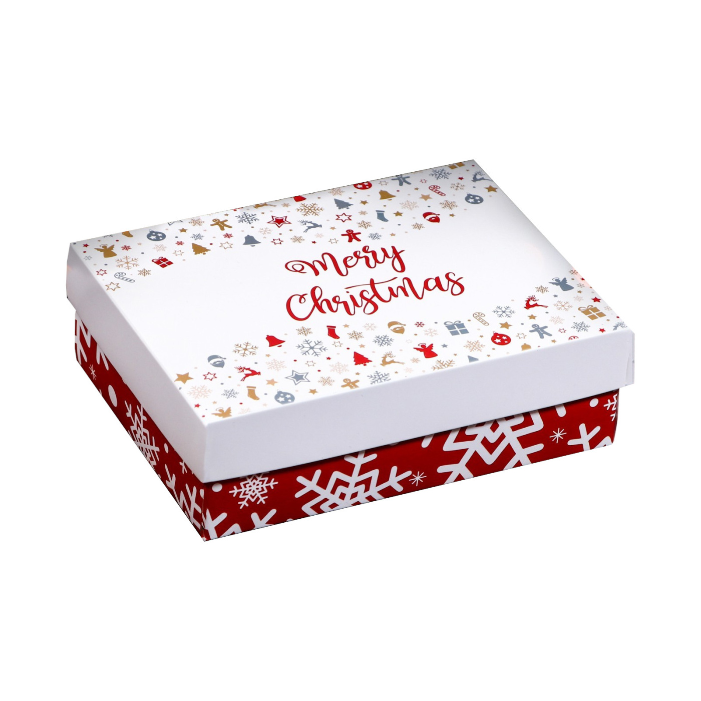 Подарочная коробка сборная Снежинки 165 х 125 х 52 см 132₽