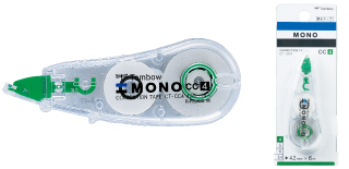 Корректирующая лента Tombow MONO CCE Correction tap 4,2 мм*6 м, корпус прозрачный зеленый в блистере