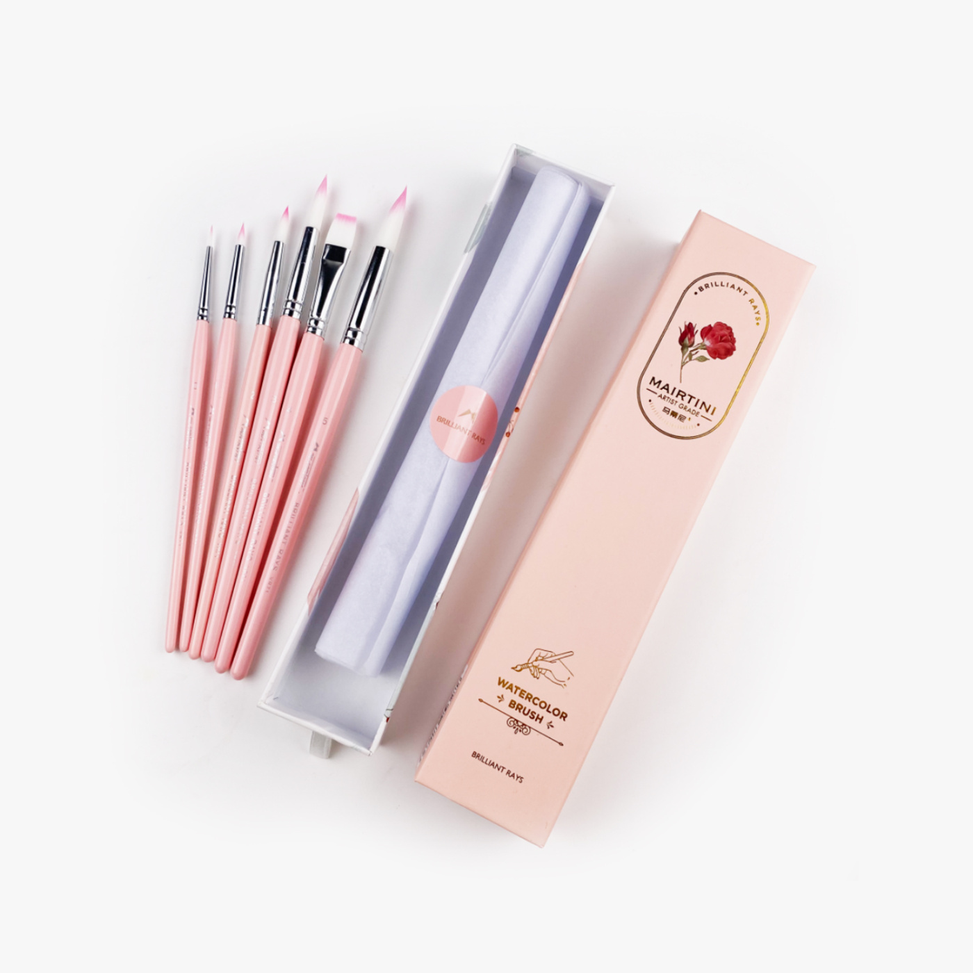 Набор кистей для аварели, синтетика Mairtini 