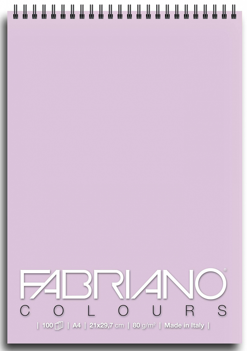 Альбом для графики на спирали Fabriano "Writing Colors" 21х29,7 см 100 л 80 г лаванда