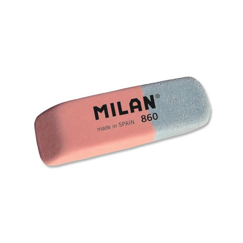 Ластик MILAN 860, 47*14*7 мм, скошенный, комбинированный, натуральный каучук ластик milan 4036 прямоугольный синтетический каучук 39 20 8 мм