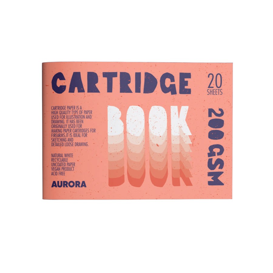 Скетчбук для набросков Aurora Cartridge 20 л, 200 гр/м2 котята на синей обложке дневничок