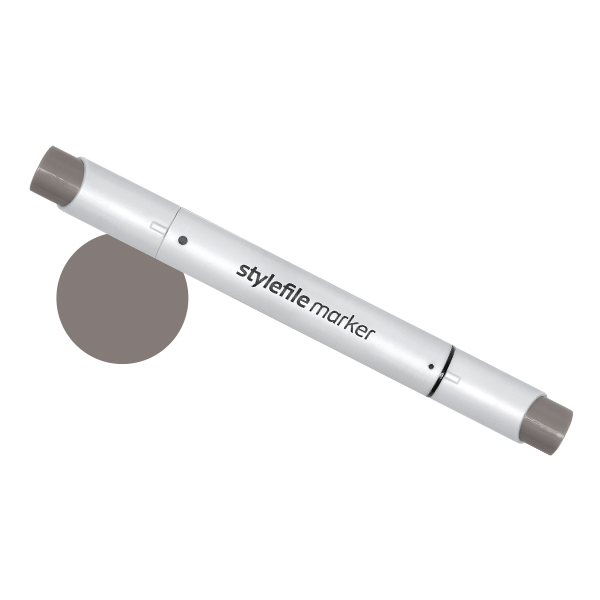 Маркер двухсторонний на спиртовой основе Stylefile Brush №WG7 серый теплый 7 фломастер кисть pentel brush sign pen pigment серый