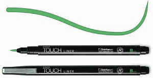 Линер Touch Liner Brush зеленый темный фломастер кисть pentel brush sign pen зеленый
