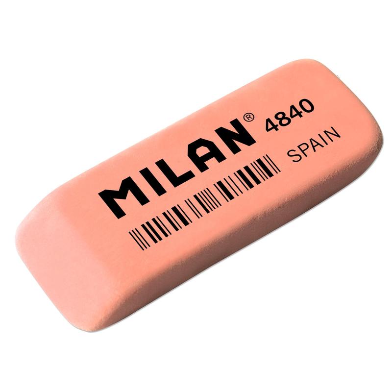 Ластик MILAN 4840, скошенный ластик неон 5 5 2 2см ассорти