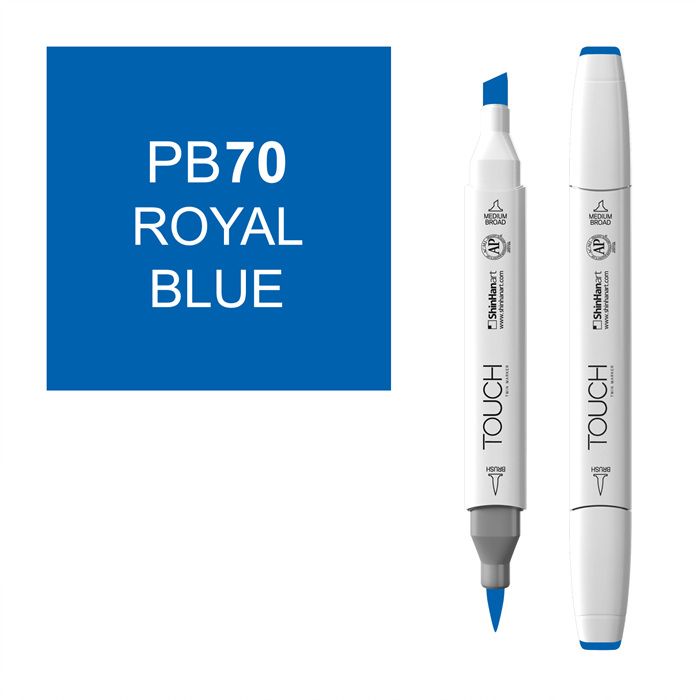 Маркер спиртовой BRUSH Touch Twin цв. PB70 королевский синий