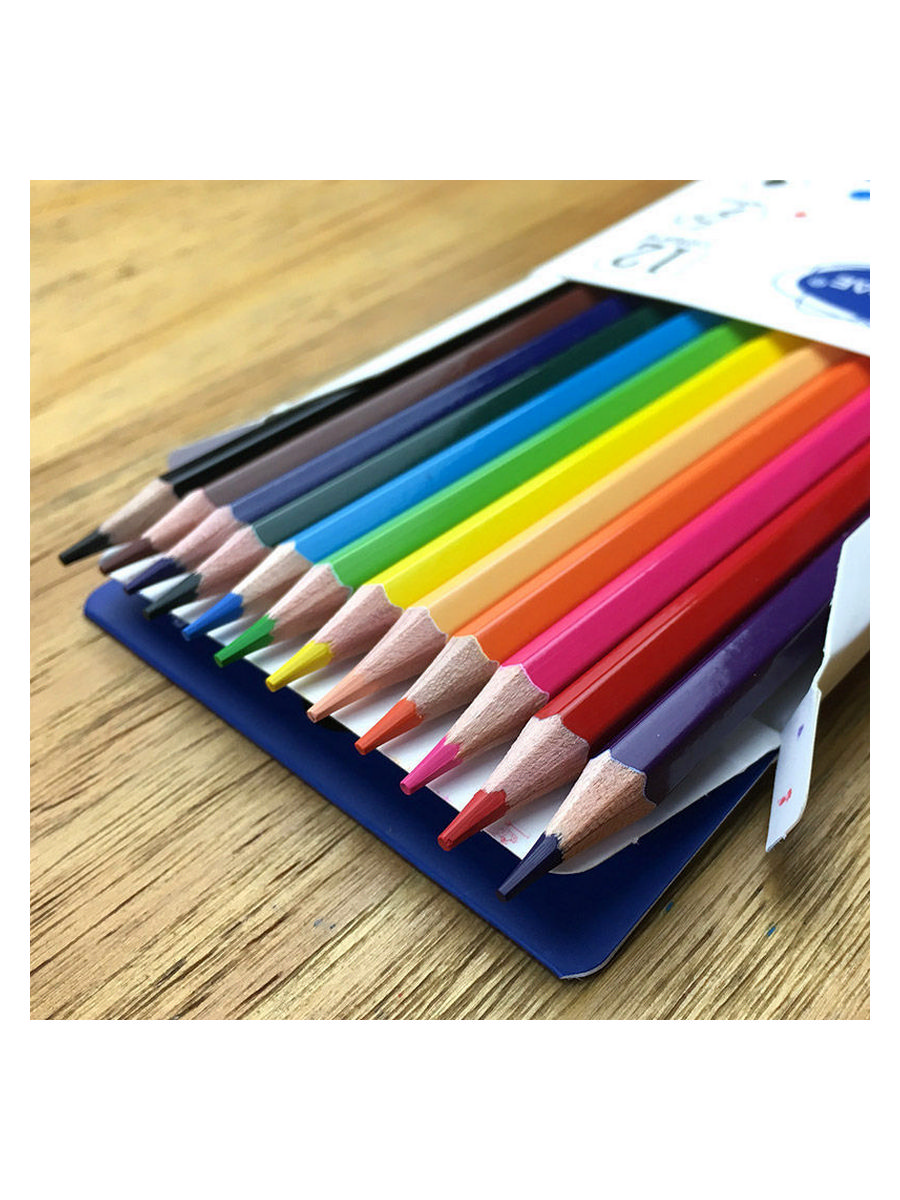 Набор карандашей цветных Acmeliae 12 цв, в картонном футляре Acm-9403-12 - фото 6