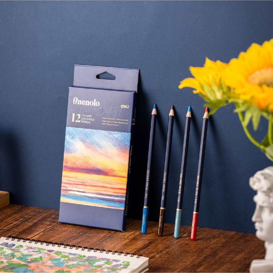 Набор карандашей цветных Finenolo 12 цветов в картонной упаковке Finenolo-C131-12 - фото 2