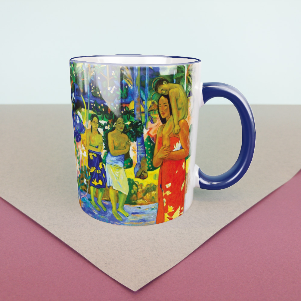 Кружка Поль Гоген Аве Мария 330 мл синяябелая внутри 529₽