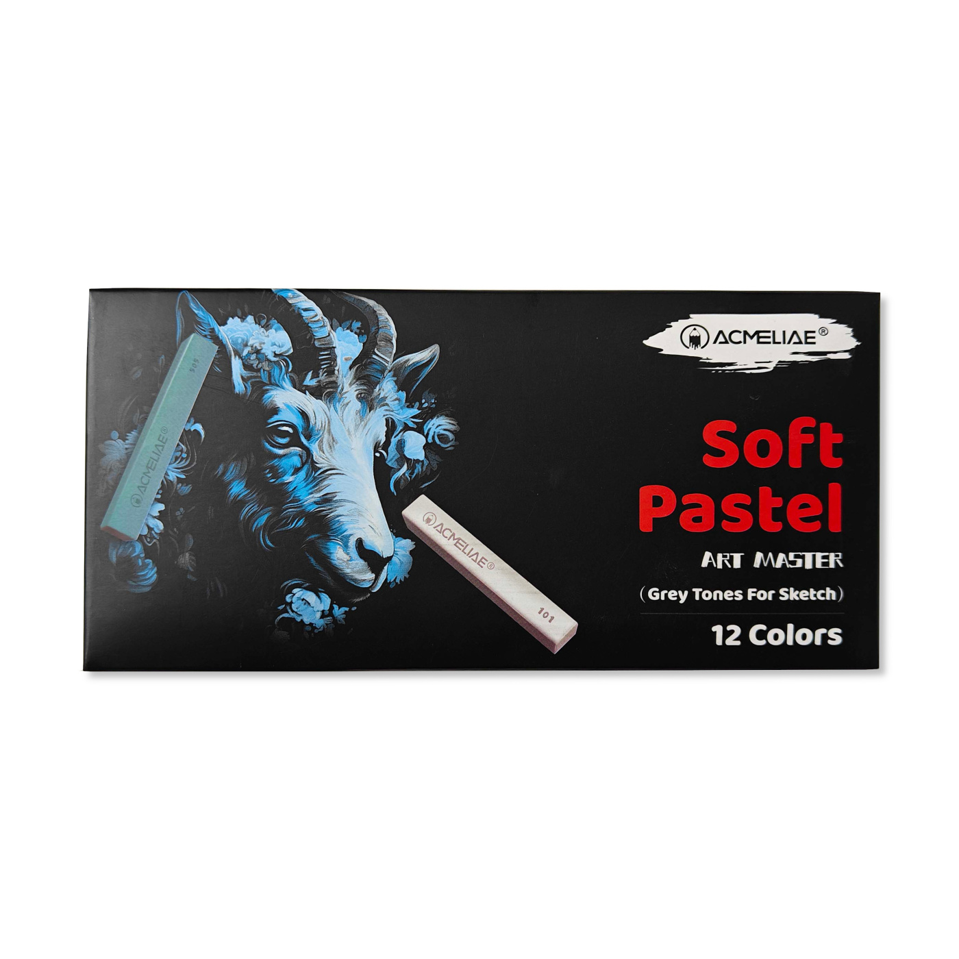 Набор пастели сухая Acmeliae 12 цветов, серые тона