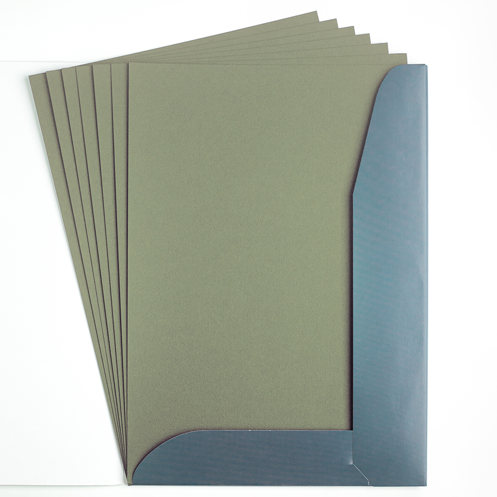 Папка с бумагой для пастели Малевичъ А3, зеленый эвкалипт скетчбук для графики малевичъ grafart серый 21х29 см 80 л 150 г