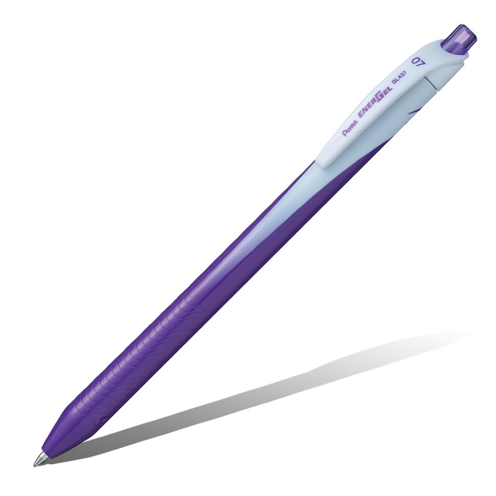 Купить Гелевая ручка автомат Pentel Energel 0, 7 мм одноразовая, фиолетовый стержень, Япония