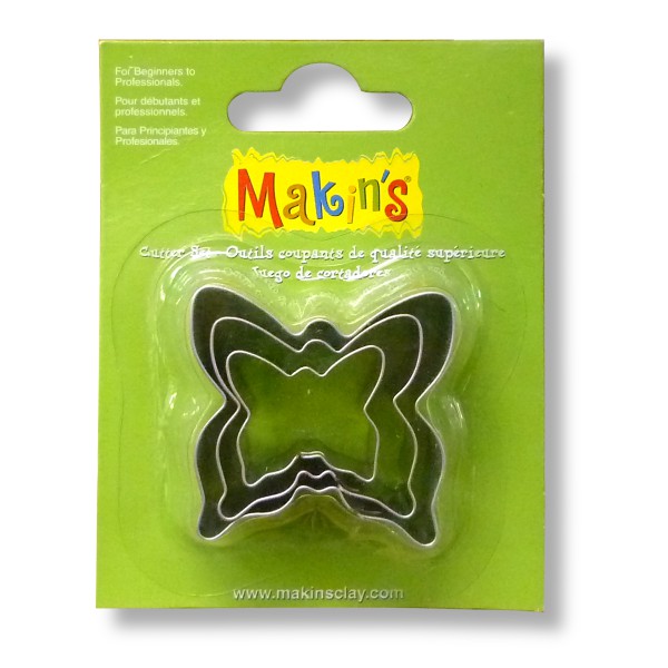 Набор резцов для полимерной глины Makins 3 шт Бабочка Makins-36009 - фото 1