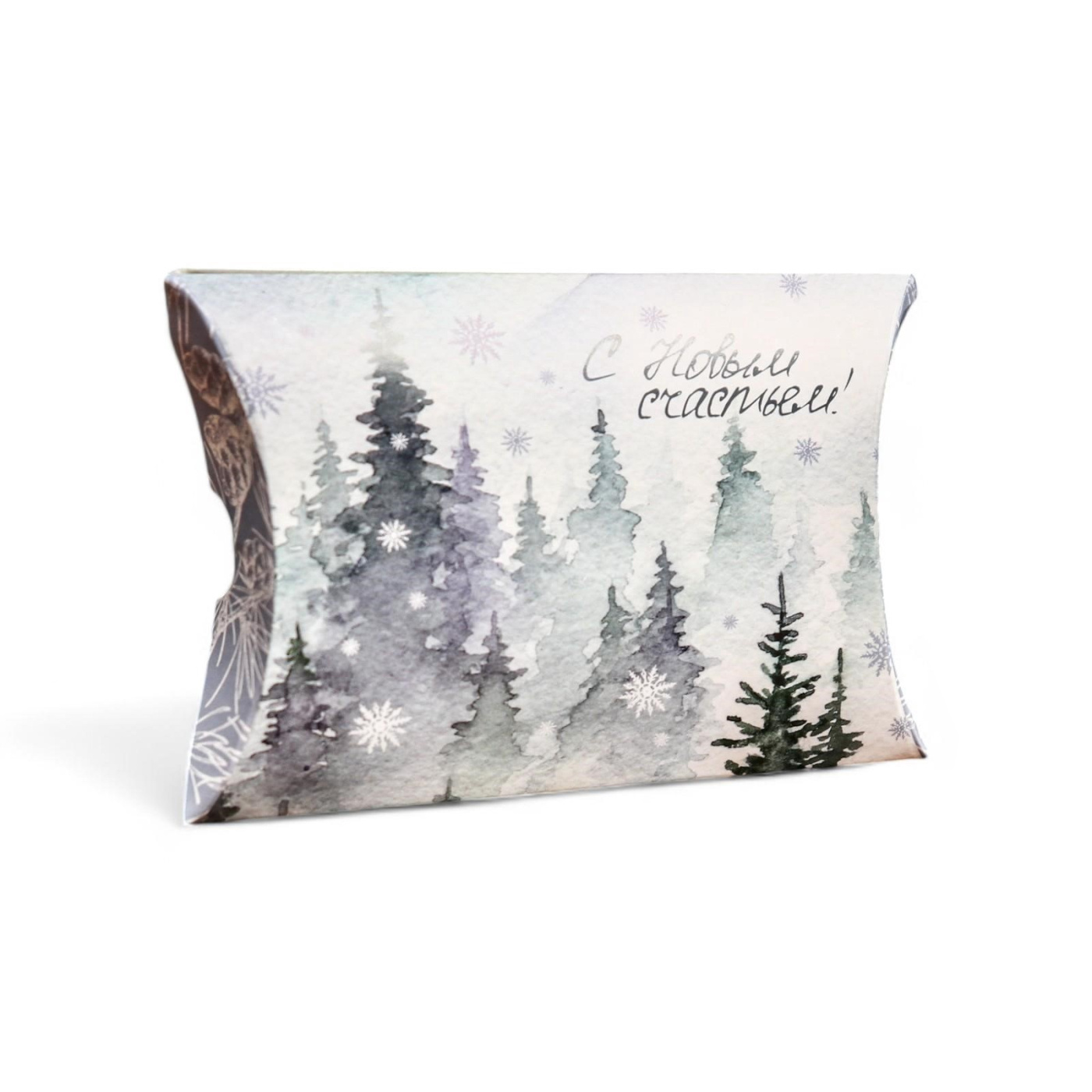 Коробка складная Зимний пейзаж 11 х 8 х 2 см 88₽