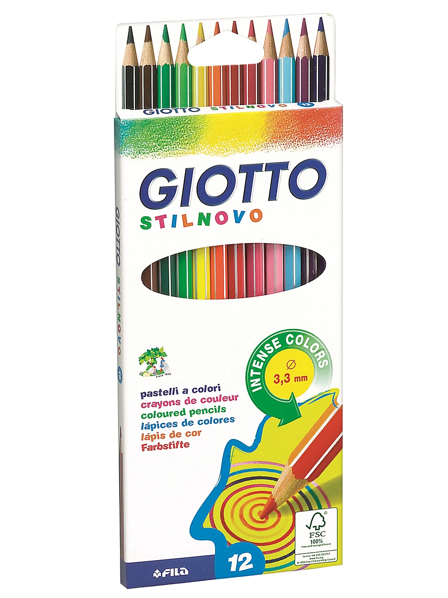 Набор карандашей цветных гексогональных Fila Giotto 