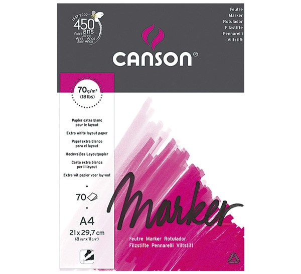 Альбом-склейка для маркеров Canson "Marker Layout" А4 70 л 70 г