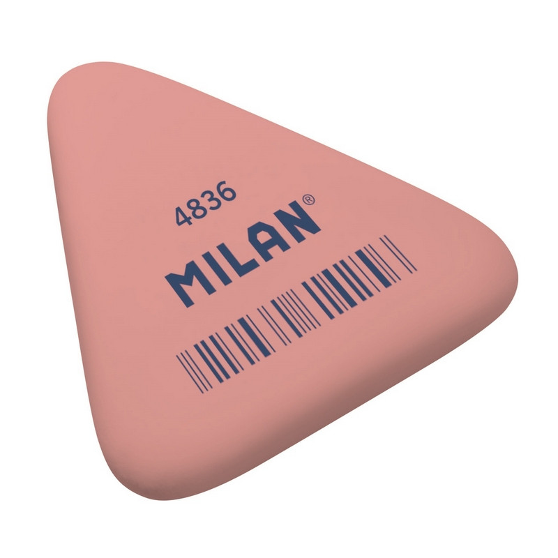 Ластик MILAN 4836, треугольный, синтетический каучук, 50*44*7 мм ластик abc