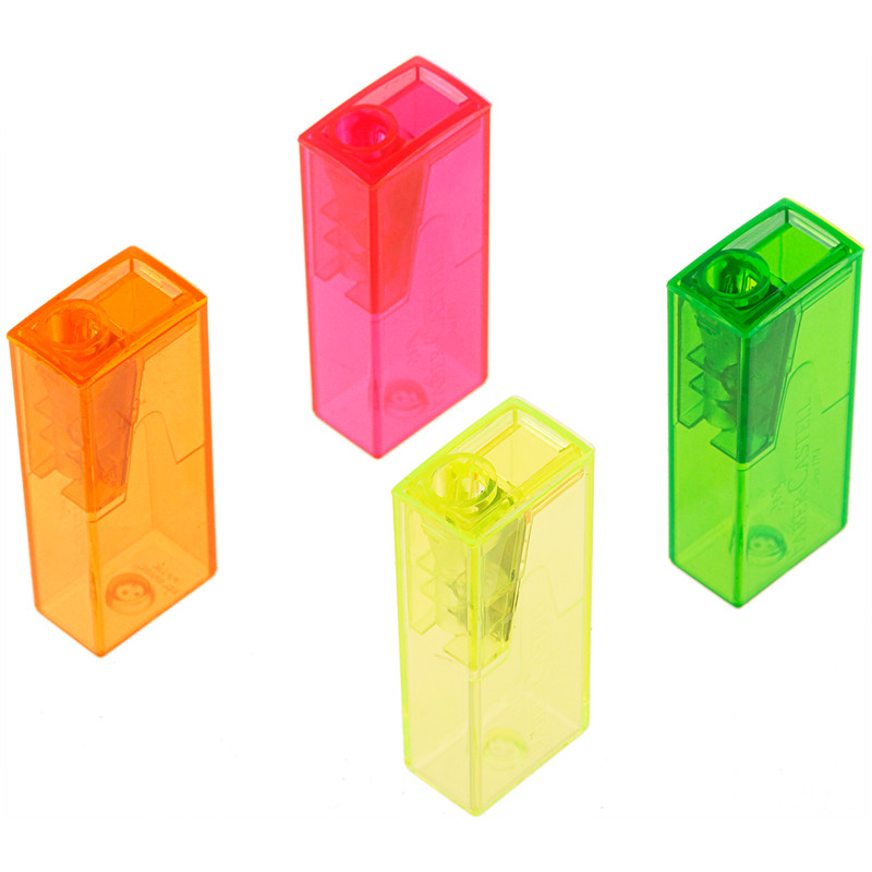 Точилка Faber-castell c контейнером флуоресцентные цвета точилка 2отв пастельная с контейнером треугольная ассорти