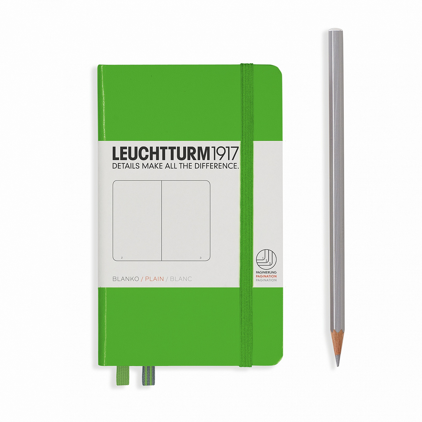 Книга для записей нелинованная Leuchtturm1917 А6 свежий зеленый записная книжка а6 80л кл metallic обл мятн бумвинил гребень