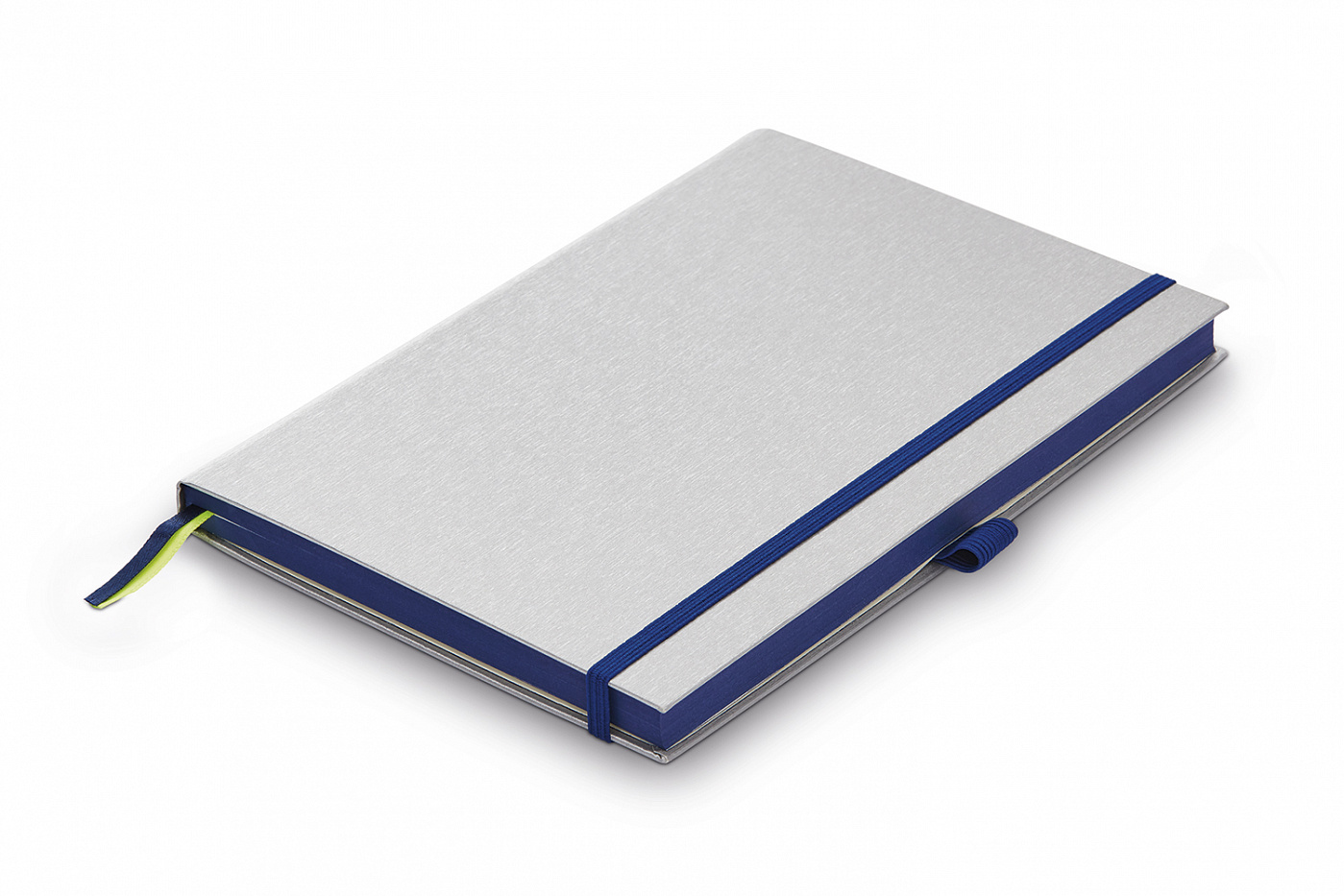 Записная книжка LAMY А6 192 стр, жесткая обложка серебристого цвета, обрез синий книжки на пене синий трактор лево право