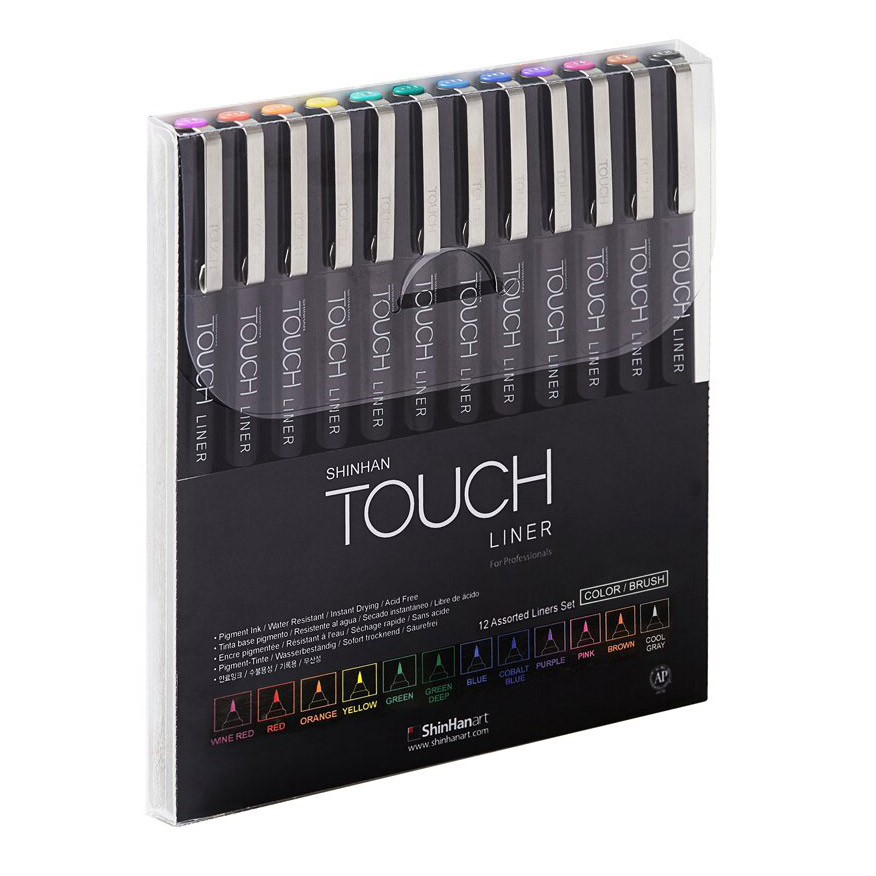 Набор линеров Touch Liner Brush 12 шт. цветные T-4305012 - фото 1