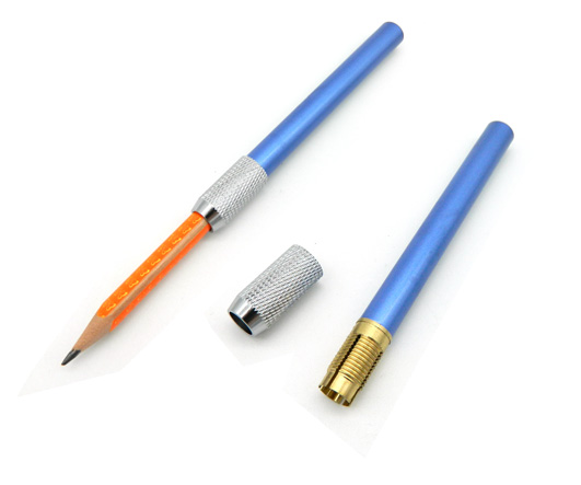 Удлинитель для карандаша, металлический, регулируемый, синий
