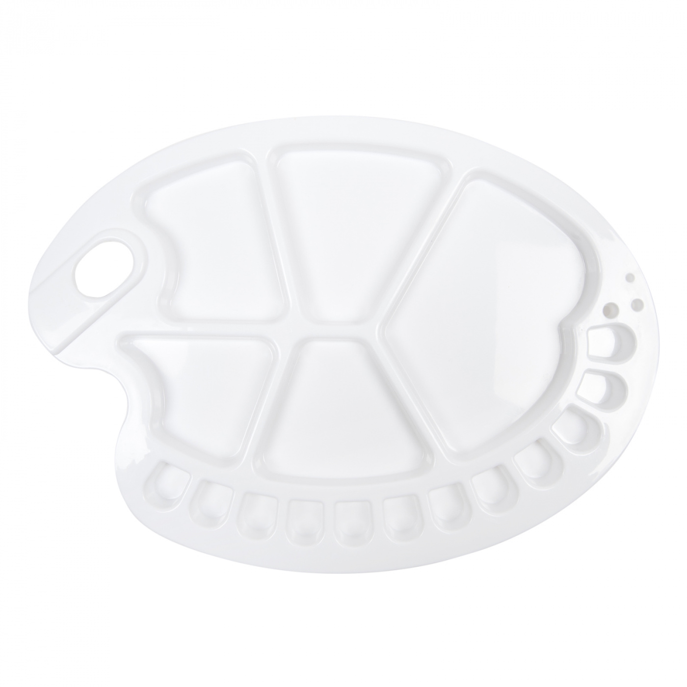 Палитра пластик овальная Pinax ,17 углублений палитра пластиковая овальная малевичъ без ячеек