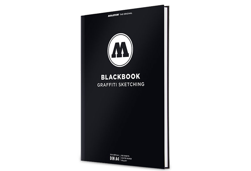 Скетчбук Molotow Blackbook Graffiti Sketching A4 68 л 90 г, вертикальный