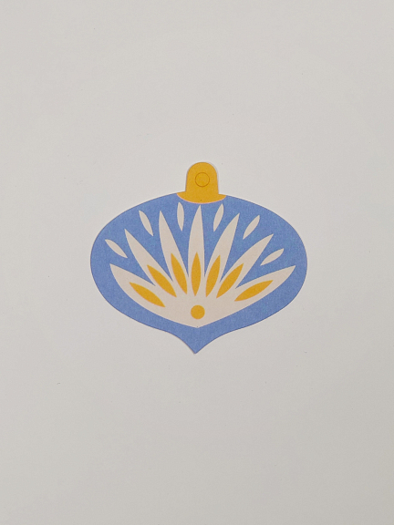 Бирка Елочная игрушка голубая 34₽