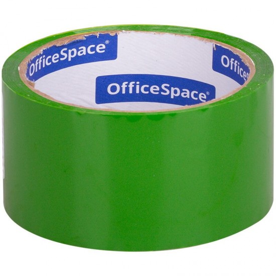 Клейкая лента упаковочная OfficeSpace 48 мм*40 м, 45 мкм, зеленая клейкая лента синяя 50 мм х 57 м