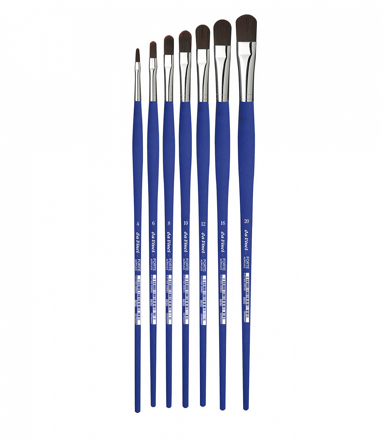 Кисть синтетика овальная Da Vinci 8650 Forte Acrylics длинная ручка DV-8650-20 - фото 1