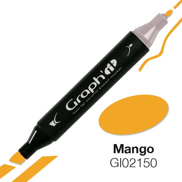 Маркер спиртовой GRAPH'IT двусторонний цв. 2150 манго маркер спиртовой graph it двусторонний цв 2160 морковь