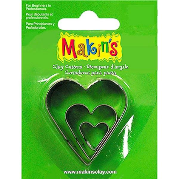 Набор резцов для полимерной глины Makins 3 шт Сердце Makins-36007