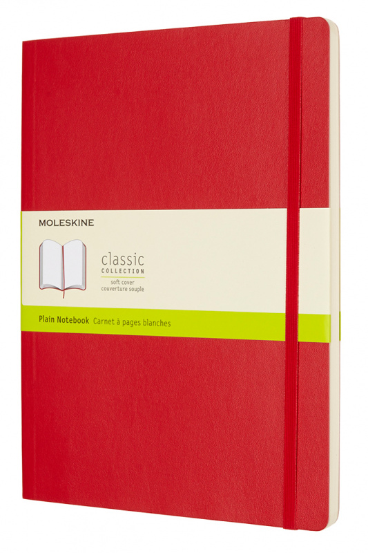 записная книжка нелинованная moleskine classic xlarge 19х25 см 192 стр твердая обложка зеленая Записная книжка нелинованная Moleskine 