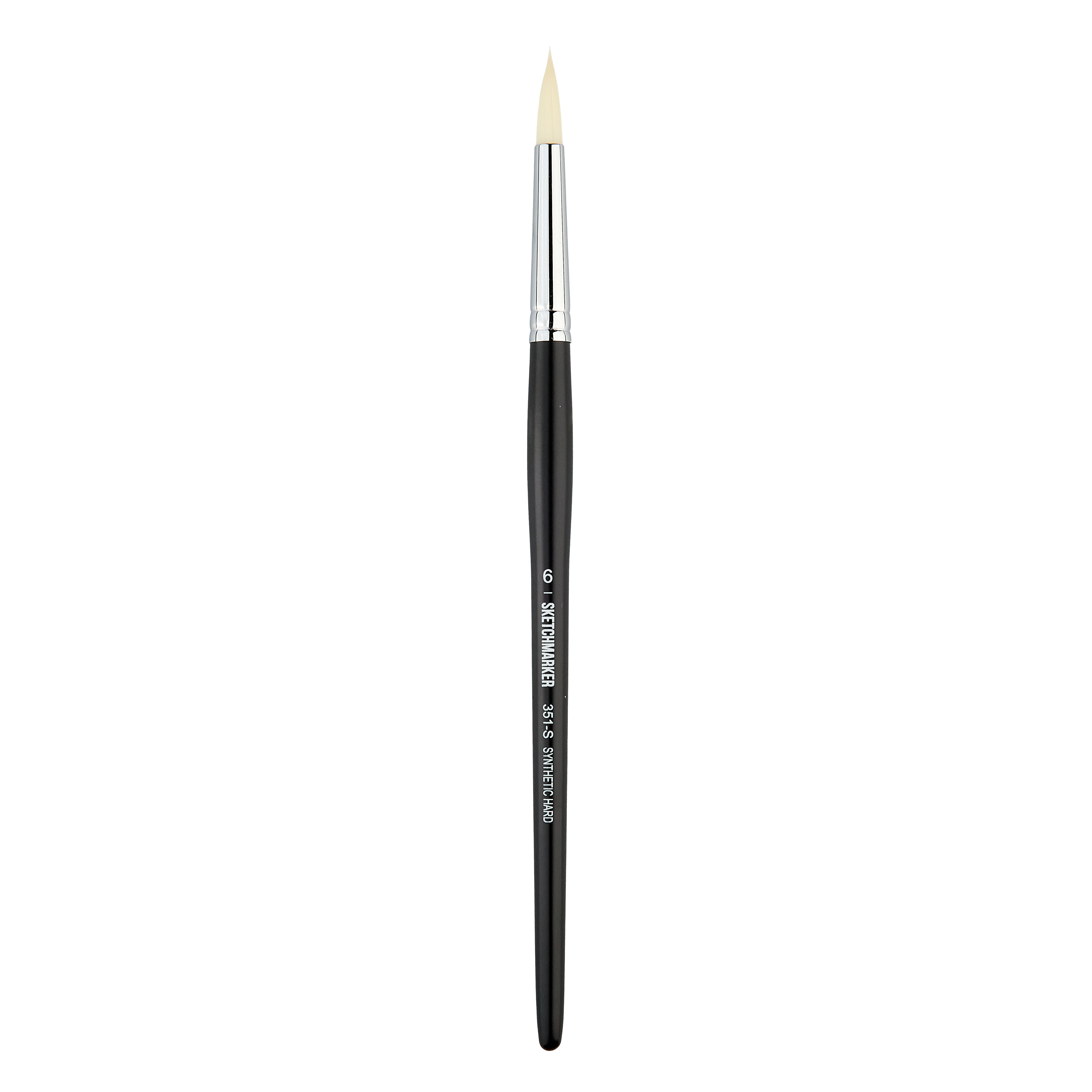 Кисть жесткая синтетика №6 круглая Sketchmarker "351" ручка короткая