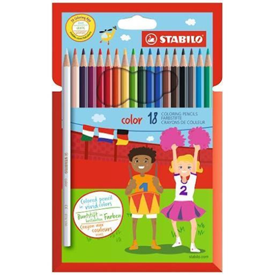Набор карандашей цветных Stabilo "Swano Color" 18 цв в картонной коробке