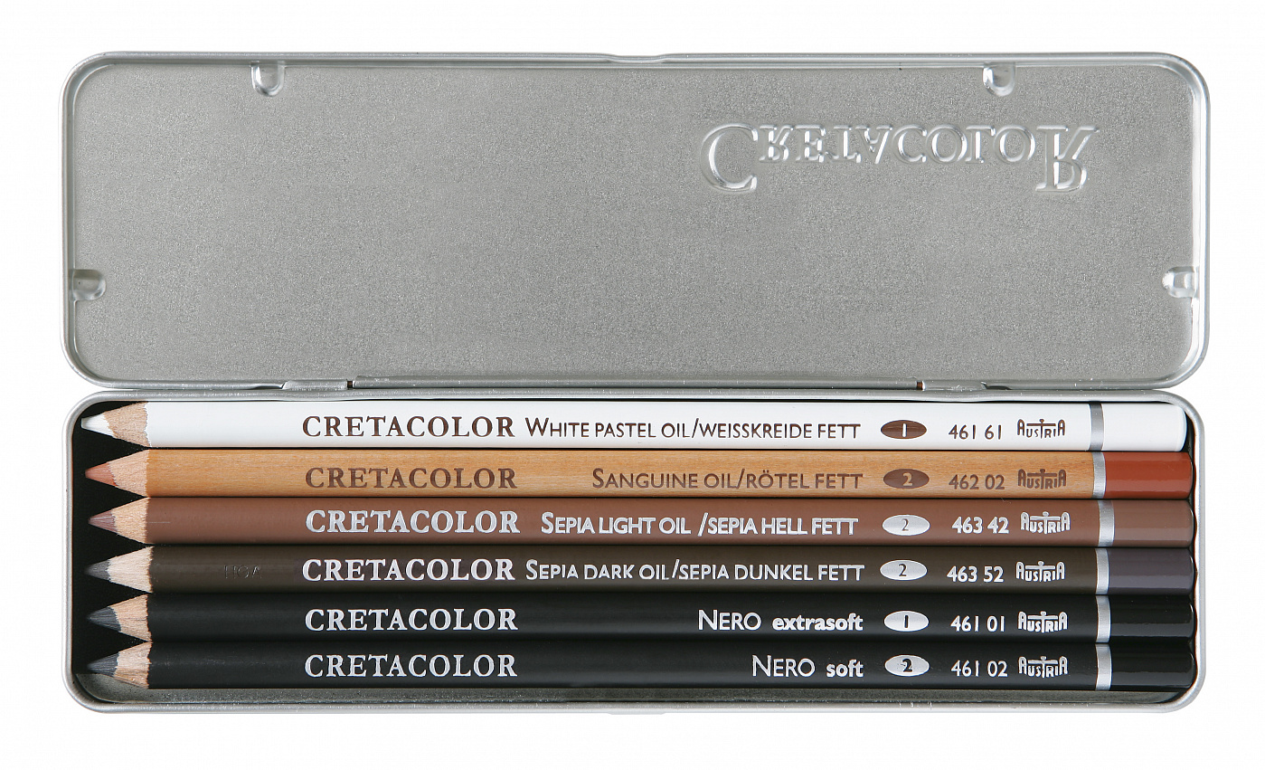 набор карандашей ных derwent metallic 6 традиционных ов в блистере Набор масляных художественных карандашей Cretacolor 