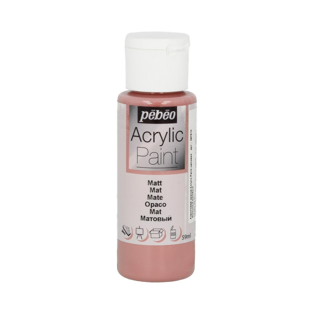 Акрил для декора Pebeo Acrylic Paint 59 мл матовый античный розовый 389₽