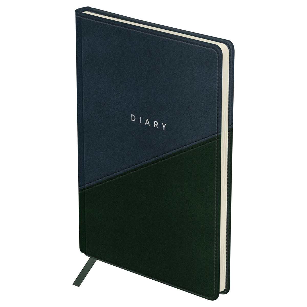 Ежедневник недатированный кожзам OfficeSpace quotDuo quot A5 136 л сине-серый 572₽