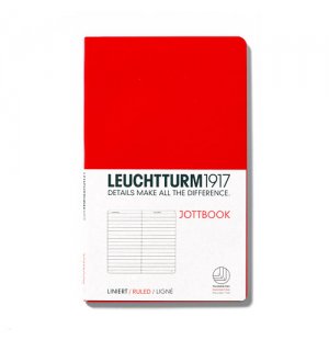 Книга для записей в линейку Leuchtturm1917 "POCKET" А6 185 л красный  
