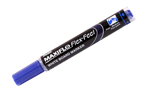 маркер для досок с жидкими чернилами и кнопкой подкачки чернил pentel maxiflo 4 мм синий Маркер для досок с жидкими чернилами и кнопкой подкачки чернил Pentel 