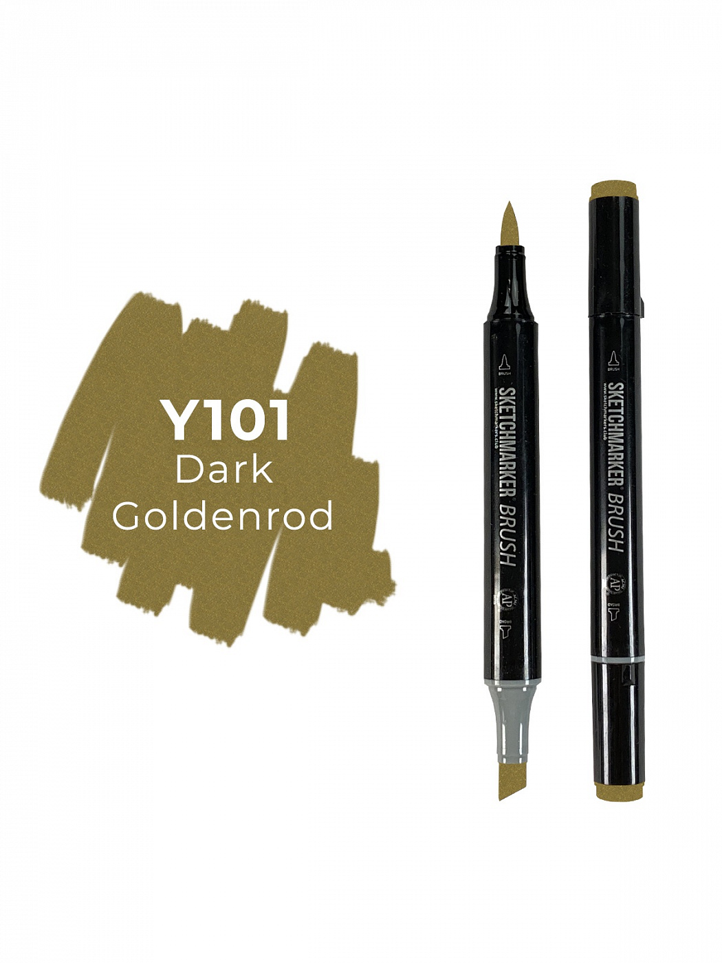 Маркер двухсторонний на спиртовой основе Sketchmarker Brush Цвет Темный золотистый маркер спиртовой promarker цв o555 золотистый