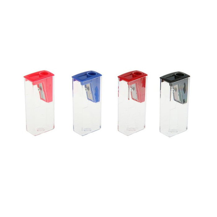 Точилка пластиковая Faber-Castell 1 отверстие, контейнер, цвет ассорти, блистер точилка 1 отверстие пластиковый контейнер