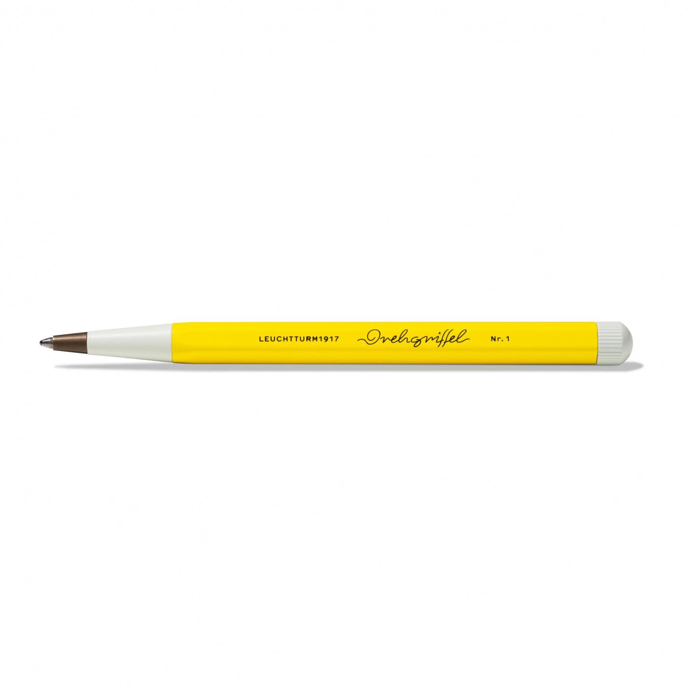 Ручка шариковая Leuchtturm Drehgriffel Nr. 1, теплый желтый, гелевые чернила в комплекте, черный