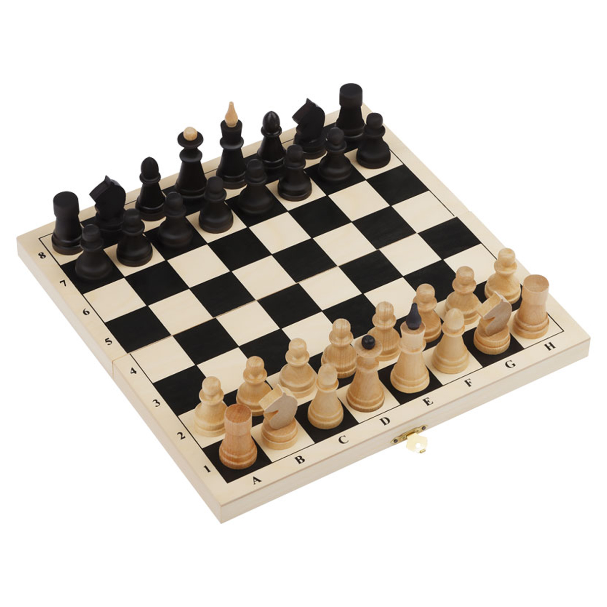 Шахматы ТРИ СОВЫ обиходные, деревянные с деревянной доской 29*29 см шахматы практикум по тактике