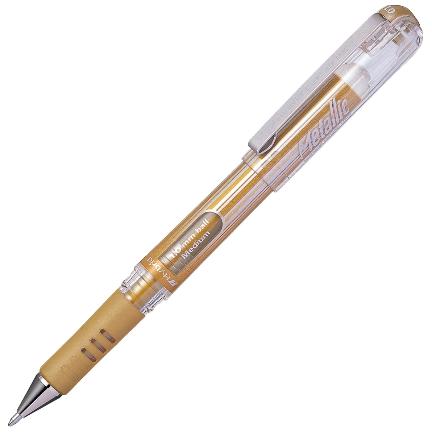 ручка гелевая pentel hybrid gel grip 0 8 мм стержень розовый Ручка гелевая с металлическим наконечником Pente 